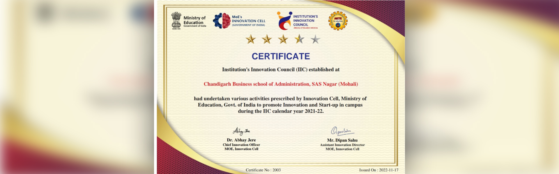 Another Commendable Achievement 