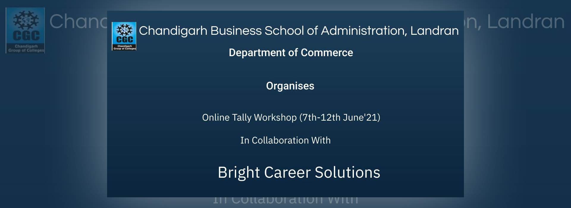ONE WEEK ONLINE TALLY WORKSHOP 