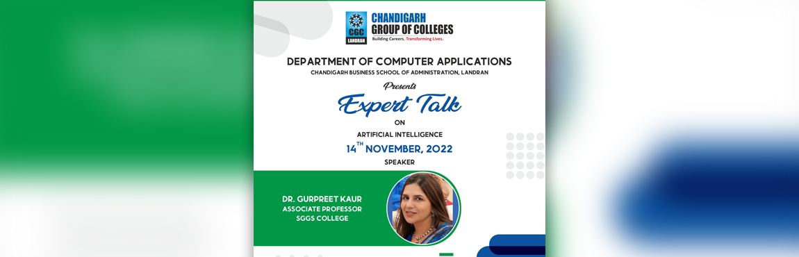 Expert talk- “Artificial Intelligence” 
