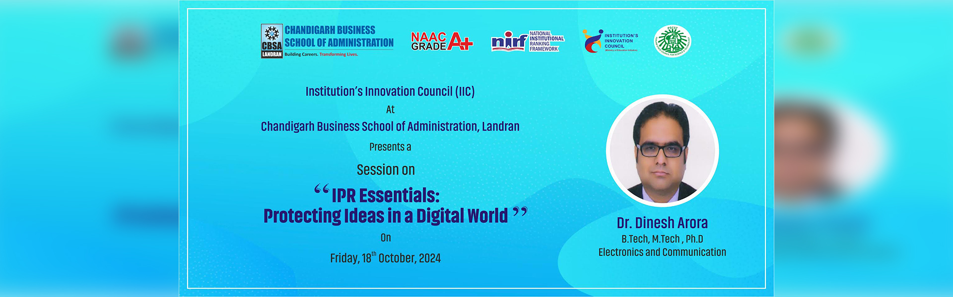 Session on "IPR Essentials: Protecting Ideas in a Digital World” 