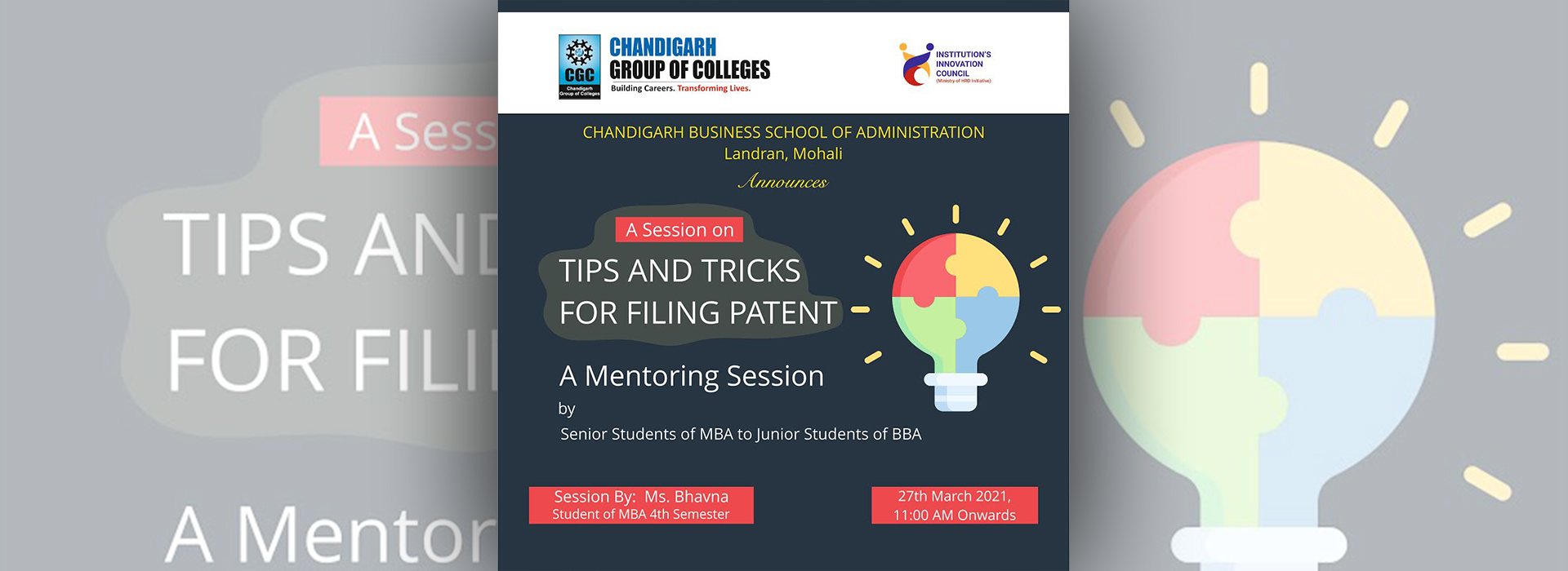 Session on TIPS & TRICK FOR FILING PATENT 