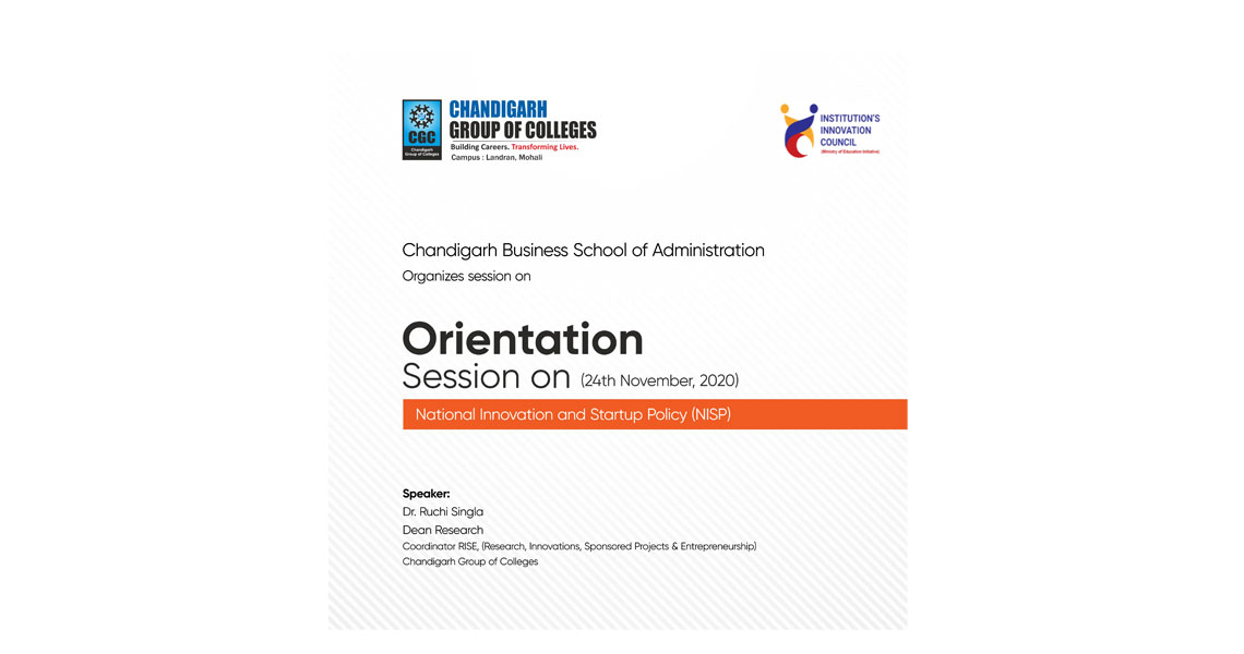 A session on National Innovation and Start-up Policy by CBSA 