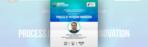 Expert Talk on Process of Patenting Innovation (22nd Oct, 2021)