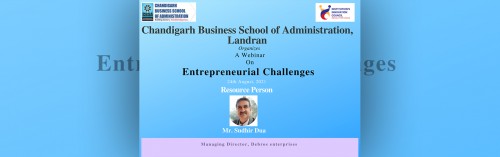 A webinar  on  “Entrepreneurial Challenges”